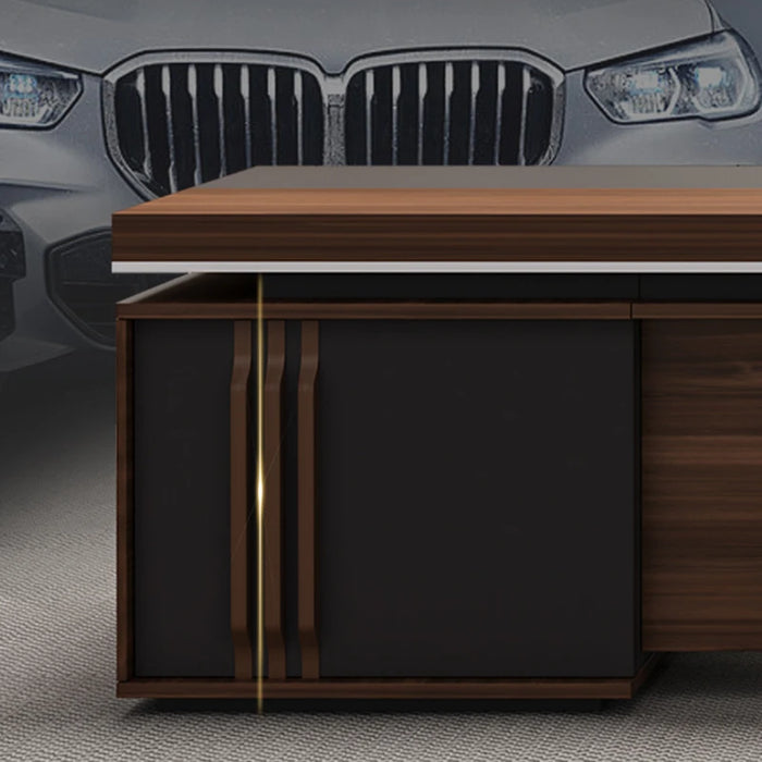 Customized Office Boss Desk Combination Bookshelf General Furniture Manager Office President Desk Simple Modern Office Desk