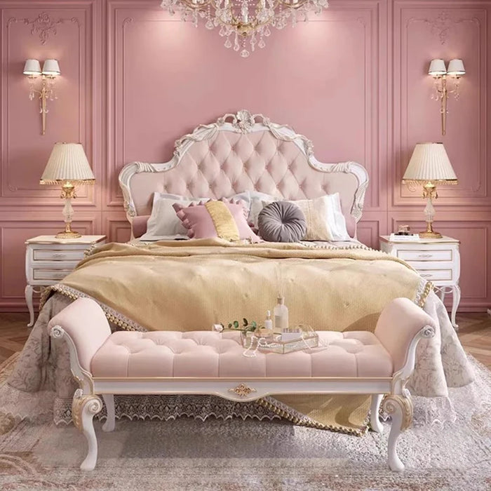Nordic Queen Double Bed Modern Whitr King Kids Girl Headboard Double Bed Boys Sleeping Camas Matrimonial Bedroom Furniture