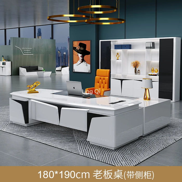 Designer Minimalist Office Desk High Quality Customized Free Shipping Unique Computer Desks Conference L Shaped Bureau Furniture