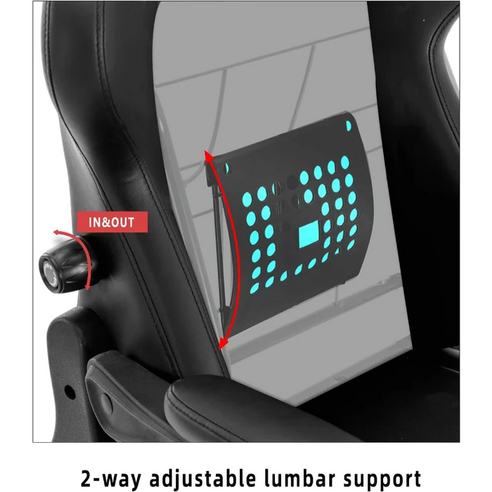 LXRADEO Gaming Chair Computer  with Inner Adjustable Lumbar Support, Office Armchair Tech-Fabric Breathable Video  Ch