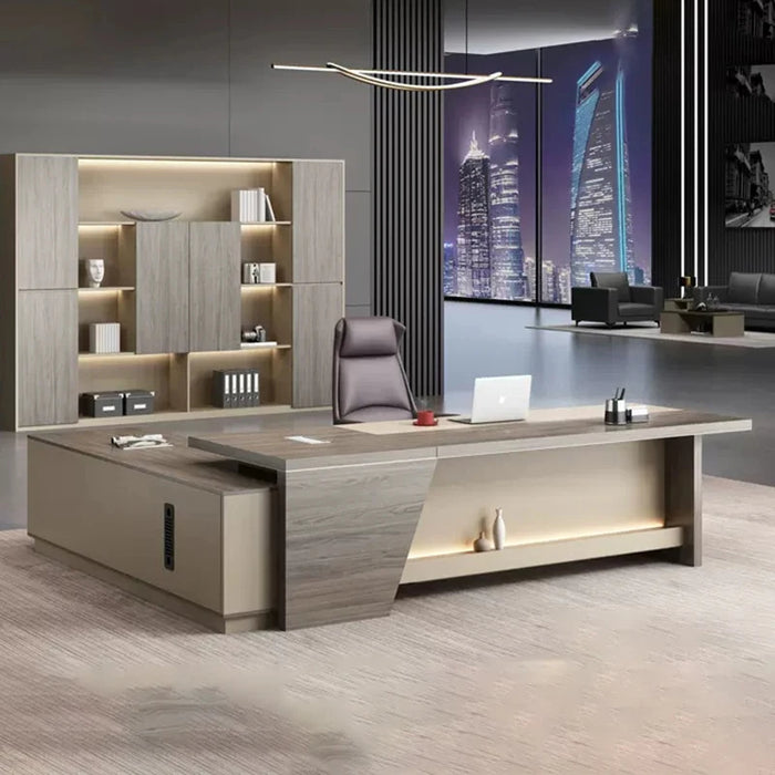Simple boss desk combination, president desk, office furniture, large class desk, single person desk
