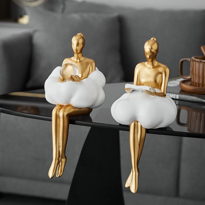 Nodic Home Decorative Figurines Abstract Sculptures and Figurines Living Room Decoration and Table Accessories