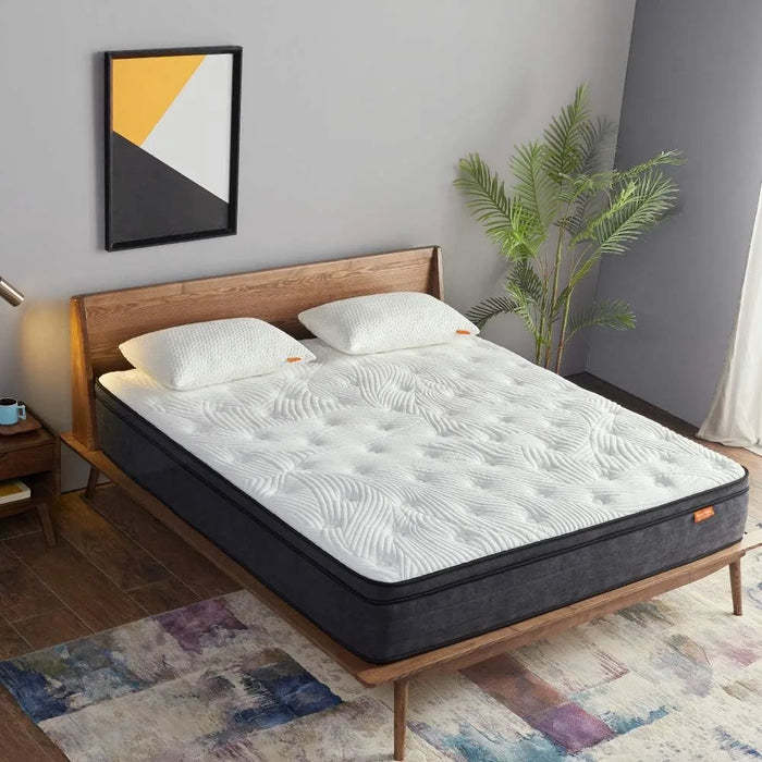 King Mattress in a Box - 12 Inch Plush Pillow Top Hybrid Mattress, Gel Memory Foam for Sleep Cool