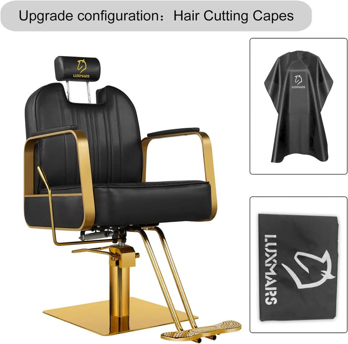 Barber Chair Salon Chairs for Hair Stylist Hydraulic Reclining Barber Chairs Adjustable Height and 360 Degree Swivel Tattoo Chai