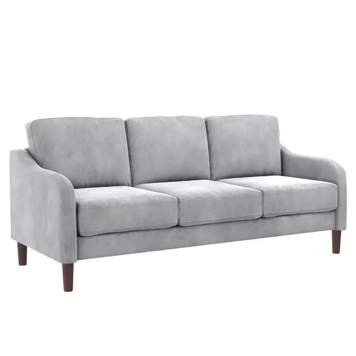 Marbella 3-Seater Sofa & Couch, Living Room , Gray Velvet