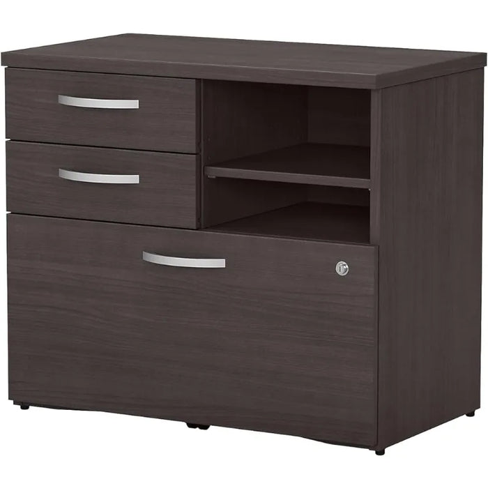 Bush Business Furniture Studio C Office Storage Cabinet with Drawers and Shelves