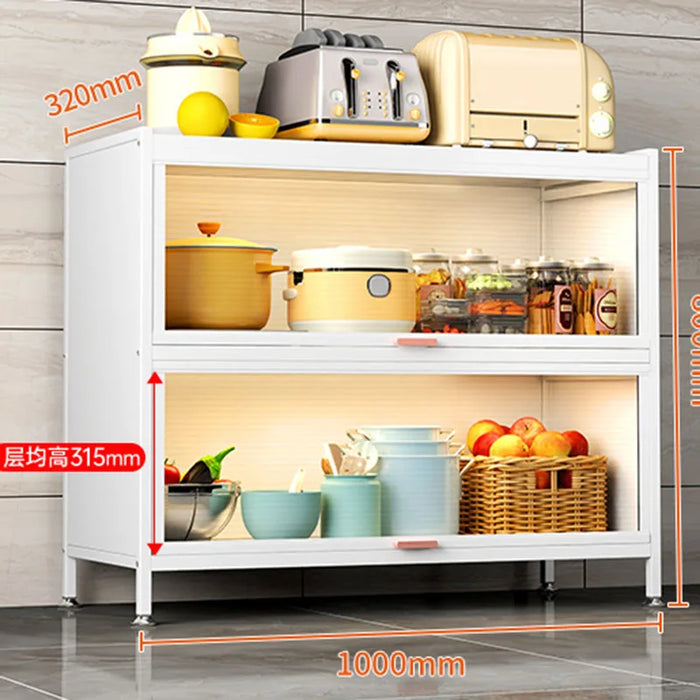 Nordic Shelves Sideboard Stainless Shelf Glass Laden Kitchen Modern Sideboard Modular Aparador Blanco Living Room Furniture HDH