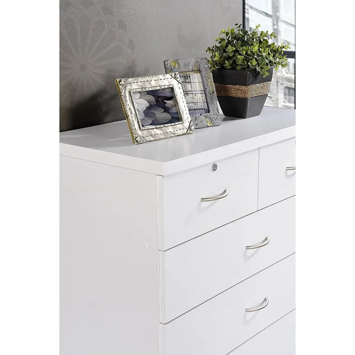 31.5 Inch Wide Chest of Drawers Kitchen Cabinet Storage Shelf 7 Drawer Wood Dresser for Bedroom Living Room Furniture