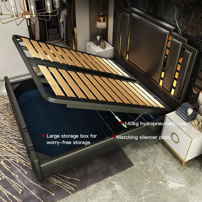 Luxury Bedroom Bed Luxury Fashionable King/ Queen Size Marriage Bed Elastic Household Square Princess Camas Y Muebles Furniture