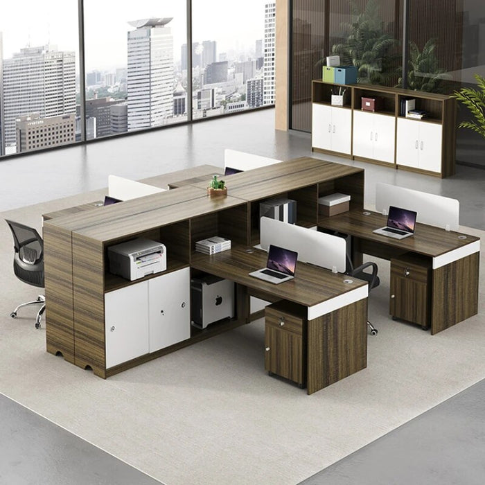Simplicity Modern Office Desks Employee Combination Station Staff Office Desks Finance Bureau Meuble Working Equipment QF50OD