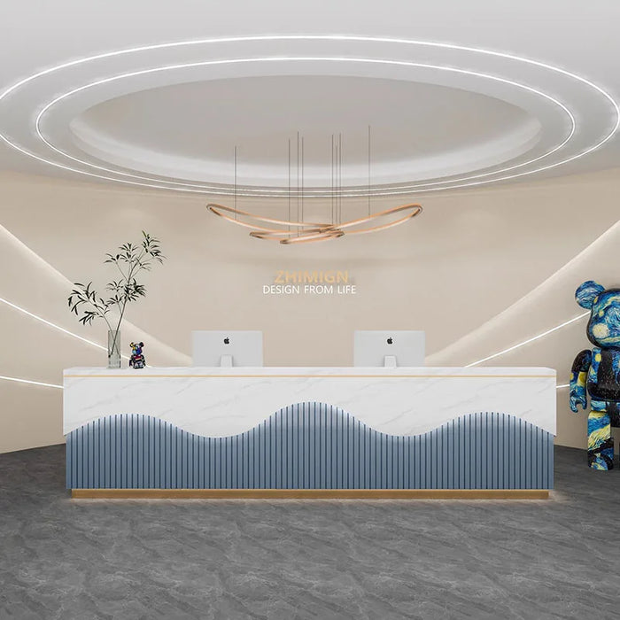 Supermarket Reception Desk Office Lectern Barbershop Simple Register Advisory Reception Desk Store Comptoir Caisse Bar Furniture