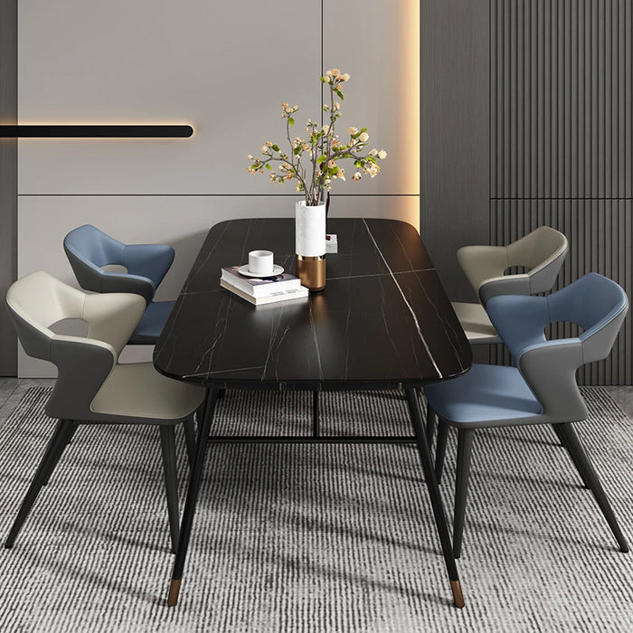 Armrest Minimalist Chairs Designer Italian styleLuxury Leather Chairs Modern Ergonomicmuebles para el hogar home furniture