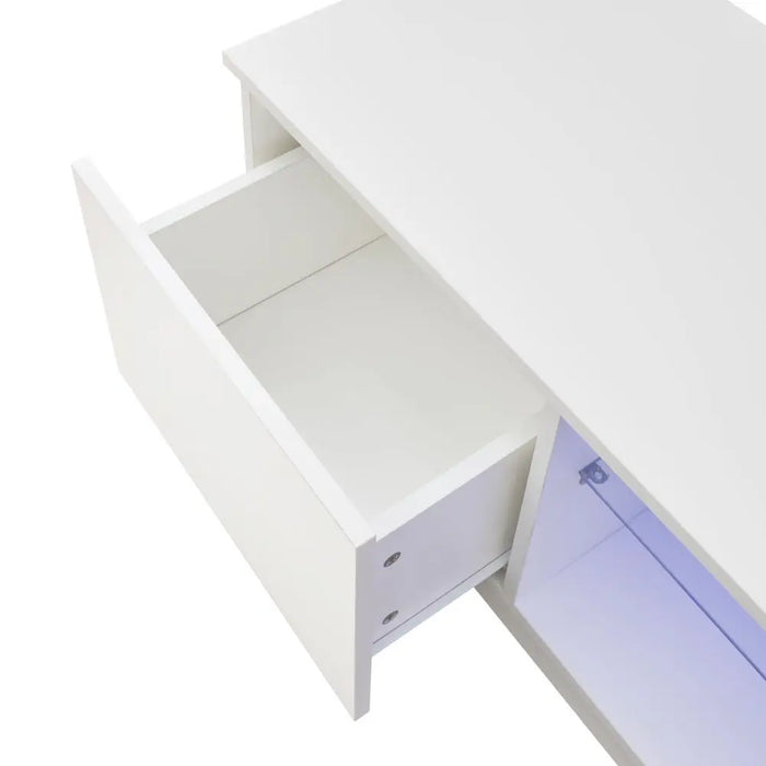 TV Cabinet Wholesale, TV Stand with Lights, Modern LED TV Cabinet with Storage Drawers, Living Room Entertainment Center