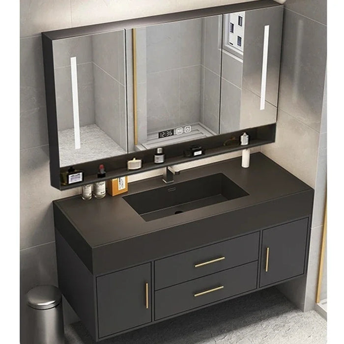 Customizable Modern Minimalist Bathroom Cabinet Vanity Bathroom Cabinets Under Sink Bathroom Cabinet With Mirror Black