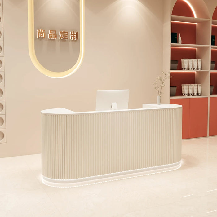 Club Corner Reception Desks Cashier Checkout Podium Service Reception Desks Modern Escritorio Gamer Beauty Salon Furniture