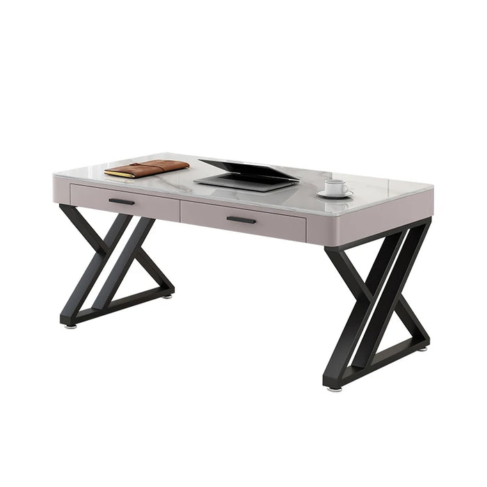 Luxury Modern Ideas Office Desk Wooden Double Designer Metal Frame Leg Executive Desk Tables Arts Mesa Escritorio Room Furniture