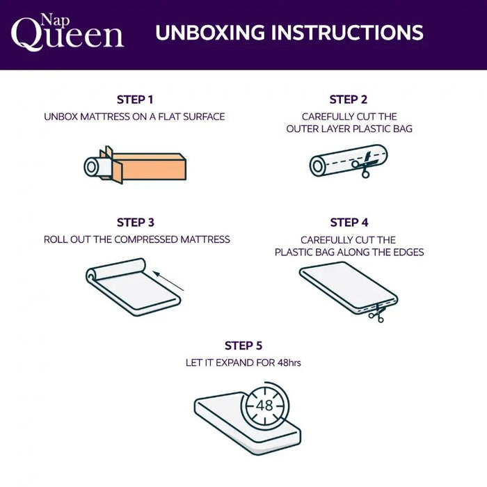NapQueen Elizabeth 10" Gel Memory Foam Mattress, Full bedroom furniture  matress