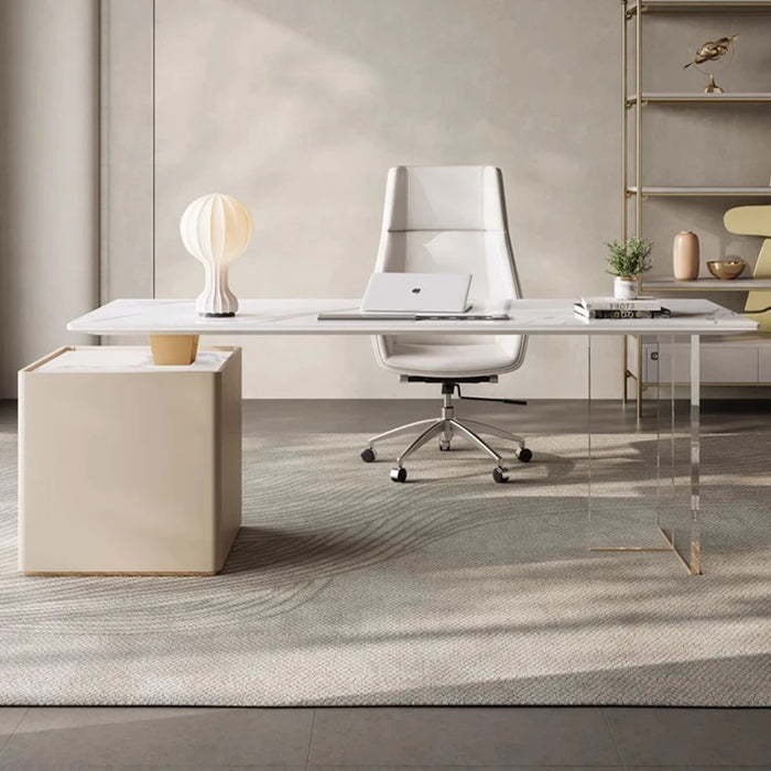 Wooden Luxury Office Desk Floating Minimalist Designer Ideas Drawers Executive Desk Tables Floor Mesas De Computador Furniture