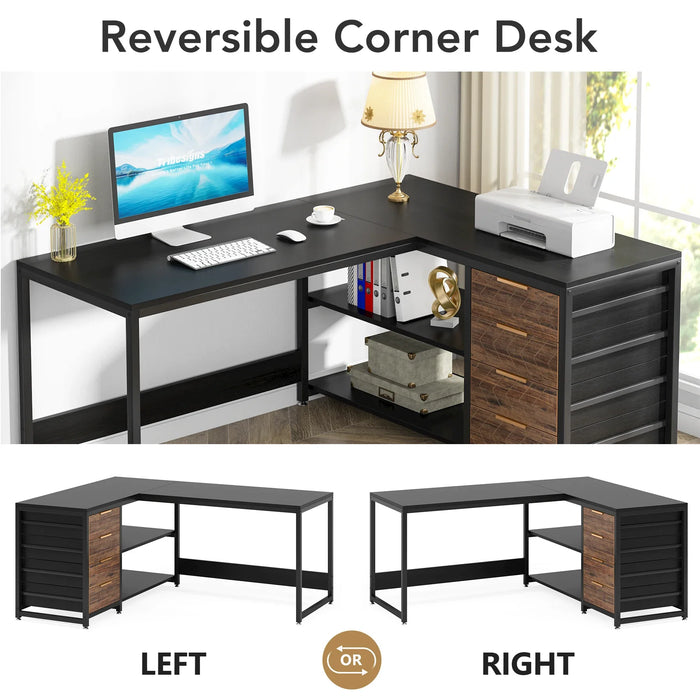 Tribesigns Modern L-Shaped Computer Desk Corner PC Latop Table Study Office Workstation