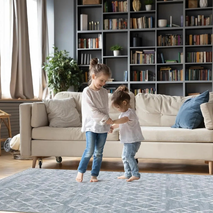 Bedrooom Carpet Living Room Mats Modern Geometric Contemporary Home Deco Machine Washable Carpet for Rooms Hip Rug the Floor