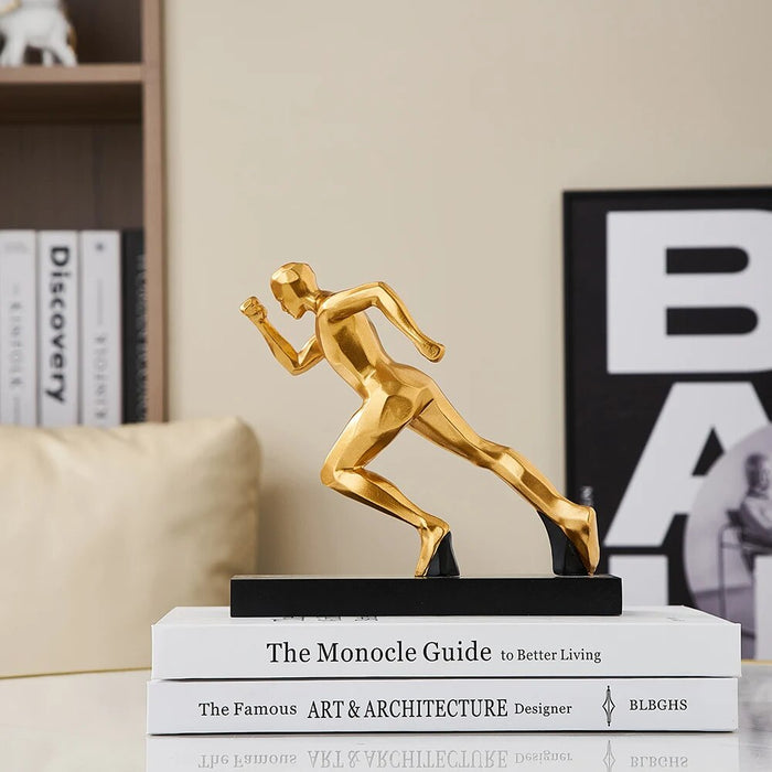 Modern Abstract Runner Ornaments Gold Figurines Office Accessories Living Room Decoration Decorative Figurines Desk Decoration
