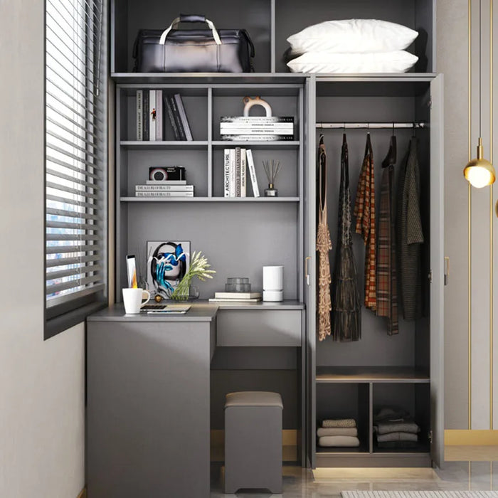 Small Wardrobes Single Rooms Black Handles Space Savers  European Design Entryway Kids Closet Knobs Kledingkast Home Furniture