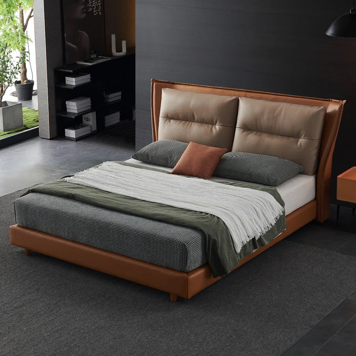 ltalian Light Luxury Wedding Bed New Modern Minimalist Leather Master Bedroom Fashionable Confortable cama luxo casal