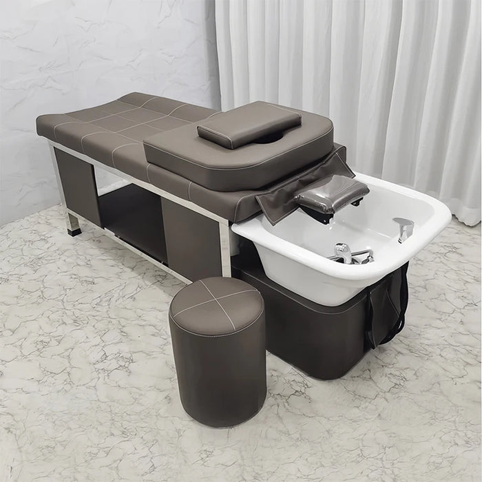 Head Spa Shampoo Chair Modern Speciality Stylist Beauty Shampoo Bed Barber Salon Cadeira De Cabeleireiro Furniture HD50XF