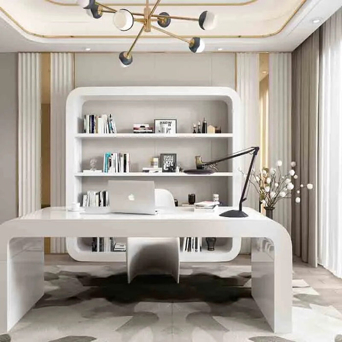 White Reception Office Desks Executive Study Floor Modern Office Desks Writing Conference Scrivania Ufficio Lavoro Furnitures