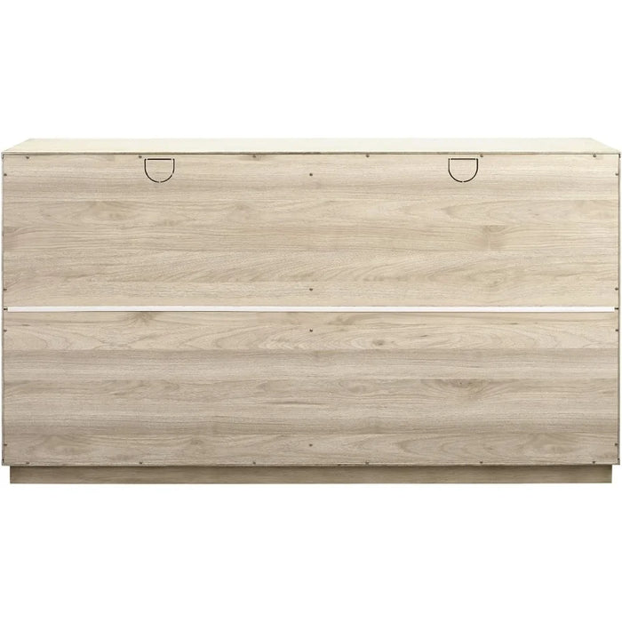 Walker Edison Alden Versatile 4 Door Framed-Storage-Sideboard, 62 Inch, Birch