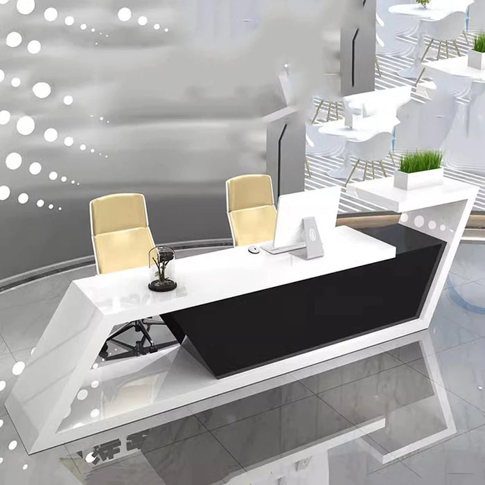 Cash Checkout Reception Desk Supermarket White Hair Salon Spa Premium Reception Desk Modern Theke Rezeption Luxury Furniture HDH