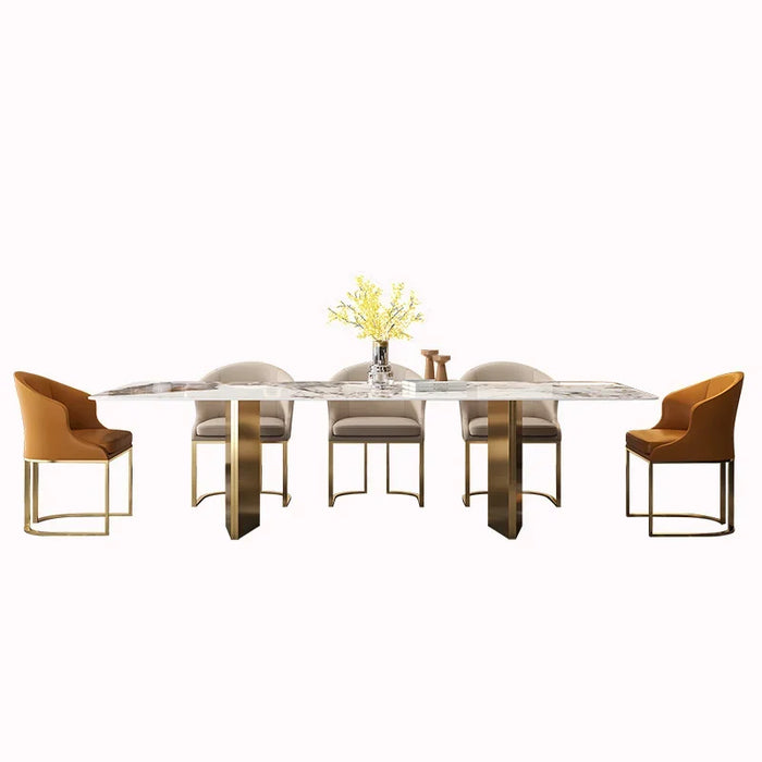 Center apartment Dining Tables Side Kitchen Breakfast Outdoor Modern Dining Tables Marble Stone Luxury Mesas De Jantar Furniture