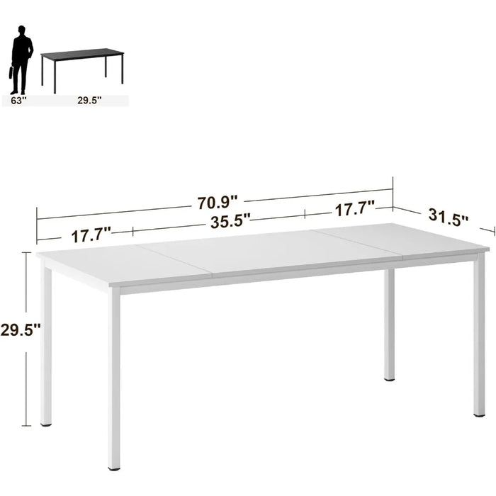 Need 70.8 Inch Executive Office Desk, Large Stylish Computer Desk, Simple Study Writing Desk, Workstation Business Furniture