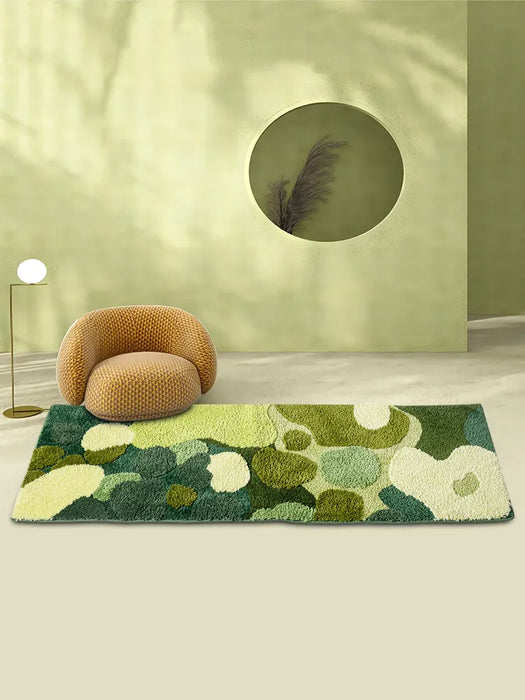 3D Stereo Moss Area Rug for Living Room Green Moss Carpet Bedroom Bedside Floor Mat Anti-slip Modern Shaggy Rugs Home Decor