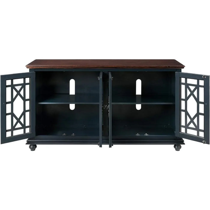 63" W X 35" H Tv Cabinet Palisades TV Stand Catalina Blue With Coffee Top Freight Free Living Room Furniture Home