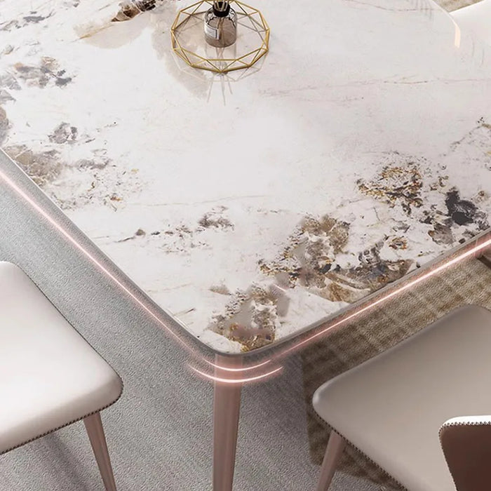 Chairs Nordic Dining Table Luxury Unfolding Rectangle Industrial Dining Table 8 People Living Mesa De Comedor Kitchen Furniture