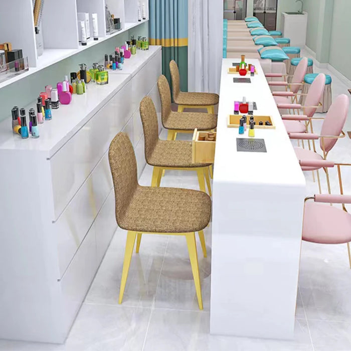 Living Room Manicure Table Simple Reception Counter Manicure Table Office Double Nail Schmincktisch Salon Equipment YN50MT