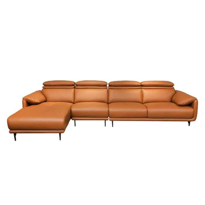 TuyaSimple Sofa Top Layer Cattle Drop Pattern Leather Modern Living Room Furniture Reception Italian Two-color Leather Sofa