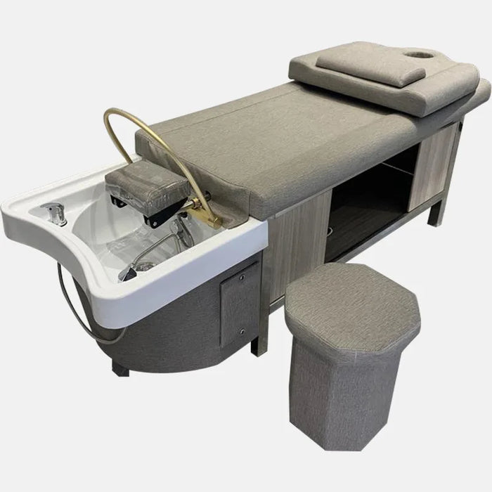 Japanese Shampoo Bed Wash Hair Massage Stylist Water Circulation Head Hair Therapy Sink Silla Peluqueria Salon Equipment MQ50SC