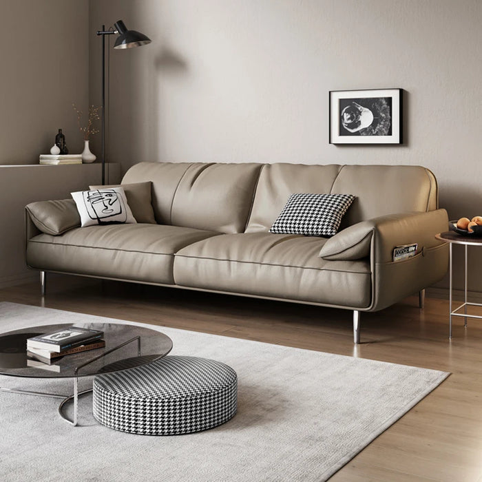 Vintage Luxury Sofa Leather Minimalist Armchair Longue Ergonomic Couch Reading Unique Soft Canape Salon Living Room Furniture
