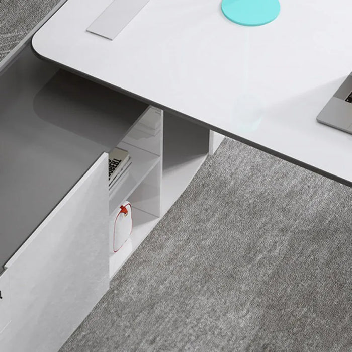 Drawers Organizers Office Desk Standing Reception Luxury European Computer Desks Executive L Shaped Mesa Escritorio Furniture
