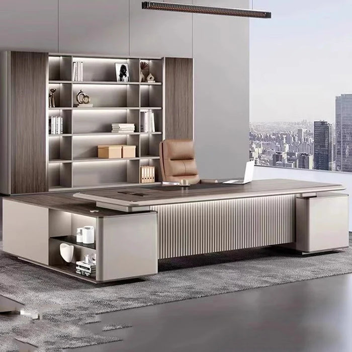 Executive Luxury Work Table Meeting Workstation Corner Office Desk L Shape DrawersTavolo Scrivania Ufficio Luxury Furniture