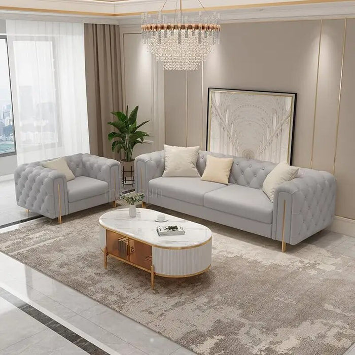 Designer Chesterfield Sofa Fashion High-End Sofa Set Living Room Upholstered Sectional Lounge Couch Sedie Nordic Furniture