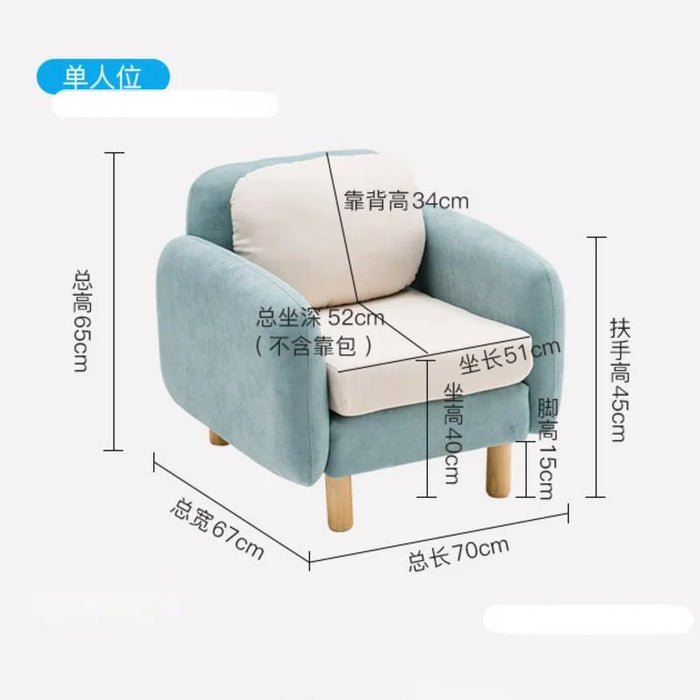 European-style Fabric Living Room Sofas Luxury Living Room Furniture Leisure Lazy Sofa Armchair Home Creative Balcony Sofa chair