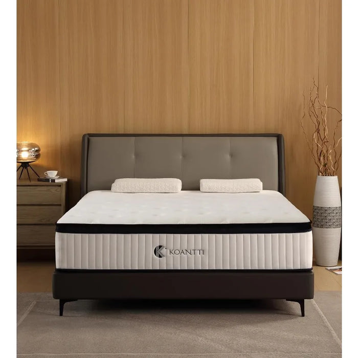 Queen Mattresses in a Box,Memory Foam Hybrid White & Black Mattress with Provide Support and Improve Sleep Mattresses,Pressure