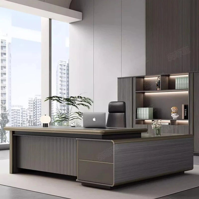 Bookshelf Corner Wdoffice Desk Shelf Standing Executive European Computer Desks Luxury Floor Mesa De Computador Modern Furniture