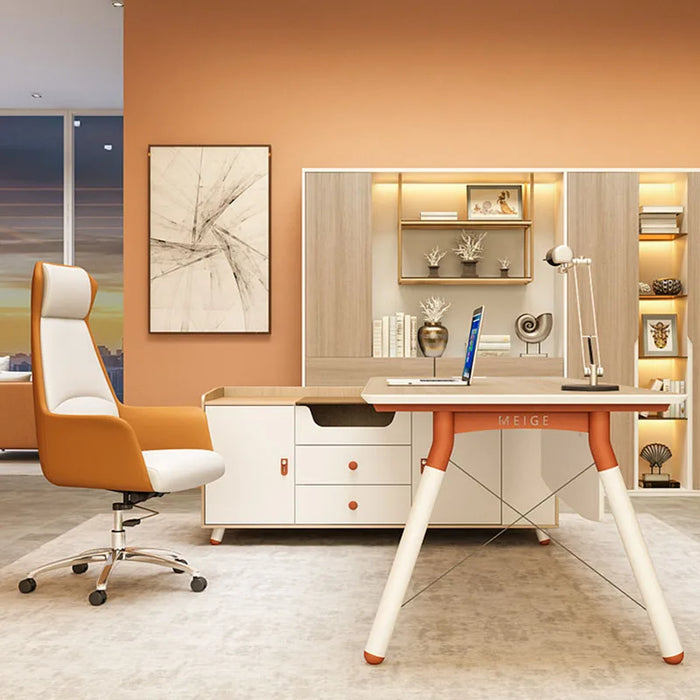 Filing Study Office Desk Monitor Writing Luxury Standing Executive Workflow Office Desk School Silla Escritorio Furniture HDH