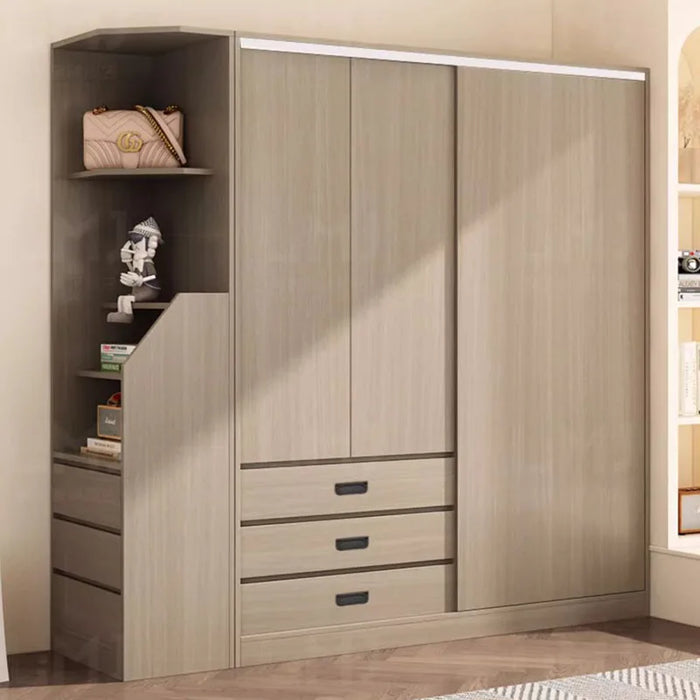 Children Clothes Wardrobe Storage Drawer Wood Sliding Doors Bedroom Wardrobe Closet Systems Quarda Roupas Closets Armables