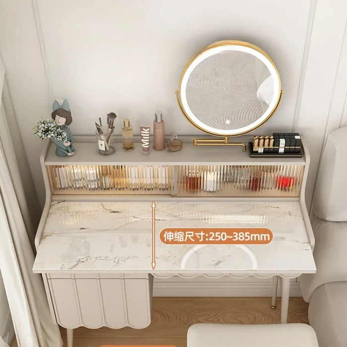 Women Dressers Storage Cabinet Vanity Mirror Dressers Makeup Dressing Table Penteadeira Para Quarto Bedroom Furniture YN50D