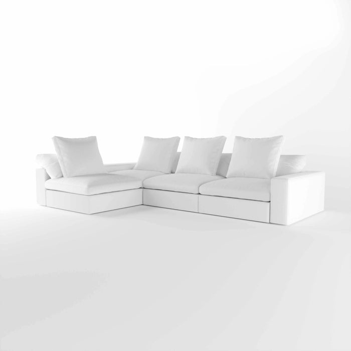 Blue Cloud Couch Living Room Sofa Lounge Chairs Full Luxury Living Room Sofas Floor Garden Cotton and Linen Sofa Set Furniture